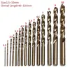 15pcs Set 1.5MM-10MM Cobalt High Speed Steel Twist Drill Hole M35 Stainless Steel Tool Set The Whole Ground Metal Reamer Tools ► Photo 1/2