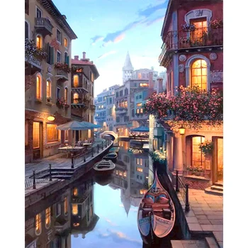 

Venice DIY Coloring Paint By number Tools picture Painting By Numbers Surprise Gift art supplies dropship