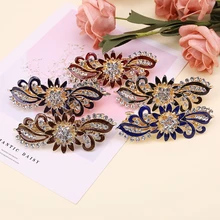 Модные стразы заколка для волос с цветком заколка для волос для свадьбы