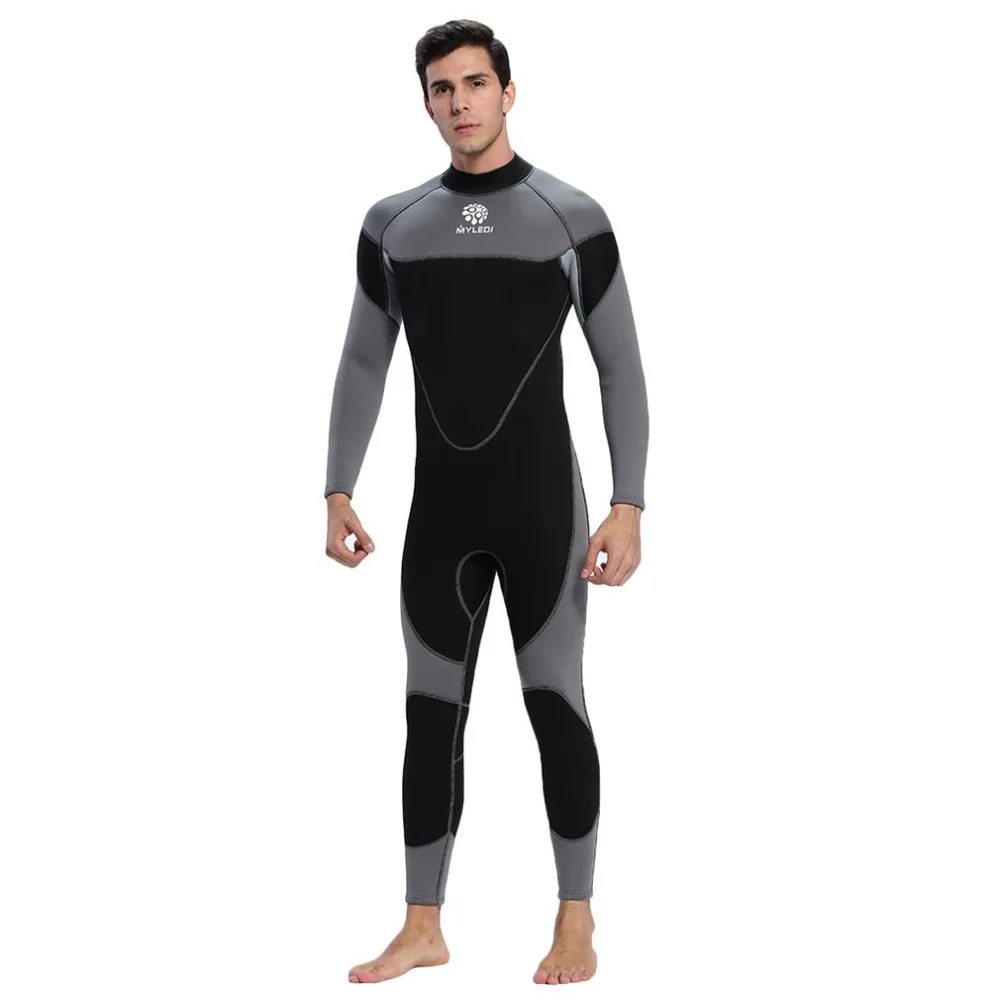 

S-XXL Keep Warm Men Underwater Wetsuit Siamese Swimming Wetsuit Split Diving Suits Long Sleeved One-Piece Surfing Equipment