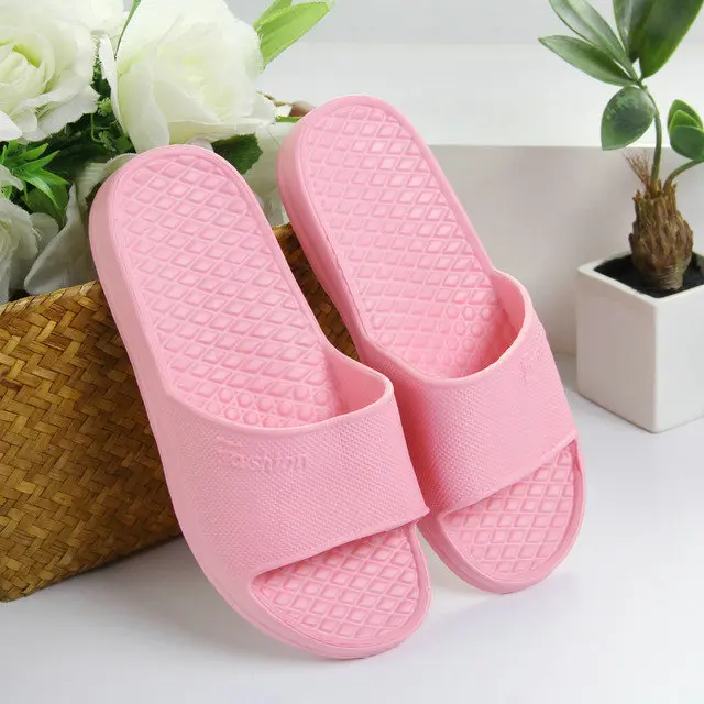 New Style Mens Eva Foam Sole Beach Slippers Casual Anti-slip Hotel Indoor Waterproof Bathing Couple Slipper Slides Plus Size (2)