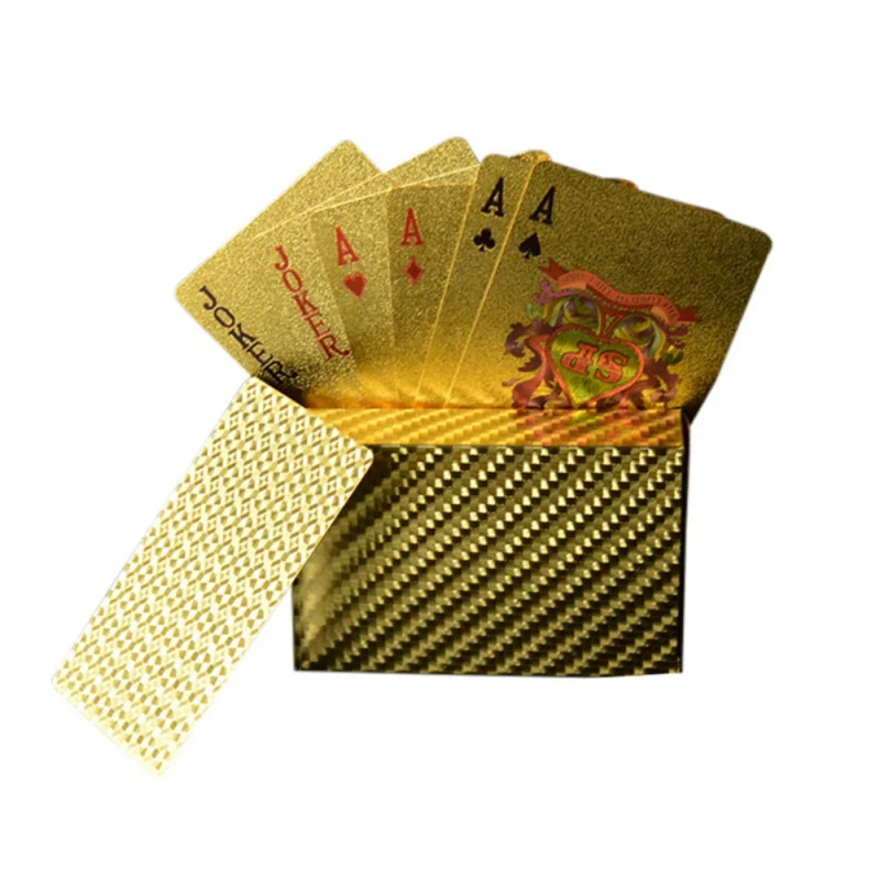 Outdoor Gold foil poker 24K gold poker custom advertising pokerin
