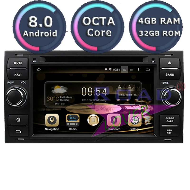 Flash Deal Roadlover Android 8.0 Car DVD Player Radio For 7" Ford Focus Mondeo S-MAX  Connect 2005 2006 2007 Stereo GPS Navigation Magnitol 8