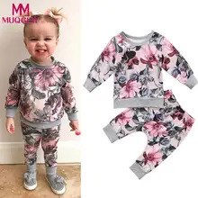 Платье для новорожденных, одежда для маленьких девочек и мальчиков, пальто, футболка, комплект леггинсов с цветочным принтом+ штаны, roupa de bebe terno, 6 мес.-24 мес