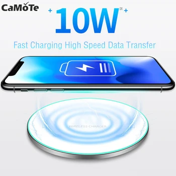 チー 10 ワットワイヤレス充電器スマート迅速なワイヤレス充電ドックスタンド超薄型急速充電デスクトップパッド iphone huawei 社 xiaomi