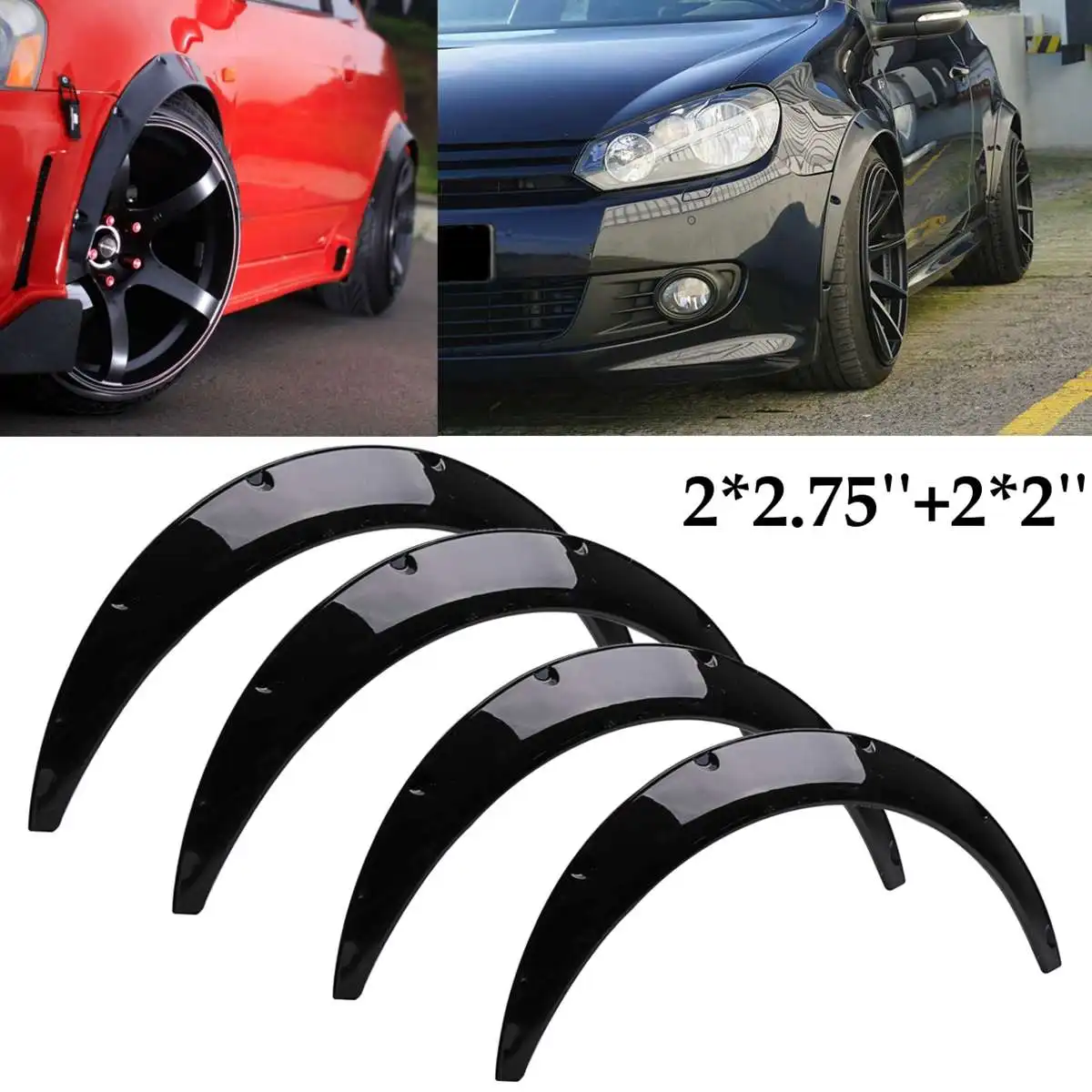 

Gloss Black Flexible Car Body For Fender Flares Extension Wide Wheel Arches For Mazda/Nissan RX-7 200SX 240SX 300ZX 1980-2015