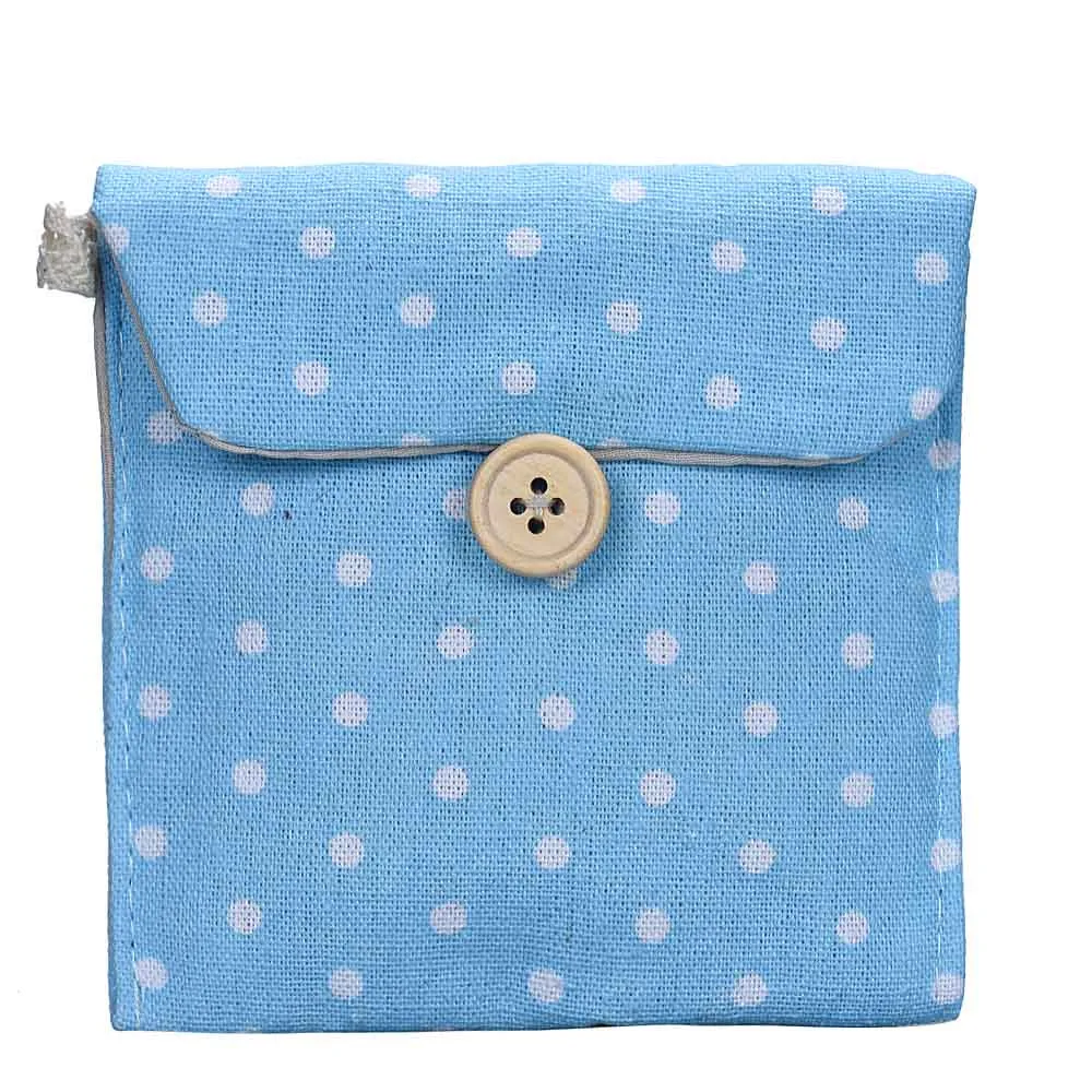 Девочка Хлопок пеленки гигиенический пакет для салфеток сумка для хранения Органайзер девочка гигиенический Хлопок гигиеническая салфетка гигиеническая прокладка посылка сумка - Цвет: Blue
