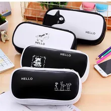 Large Capacity Pen Pencil Case Pen Box Cute School Stationery Cosmetic Bag Cartoon Multi-function Pencil Case Trvel Storage Box 2017 cute cartoon us naked bear pencil case cartoon cartoon multi function double zipper canvas pencil bag school office storage