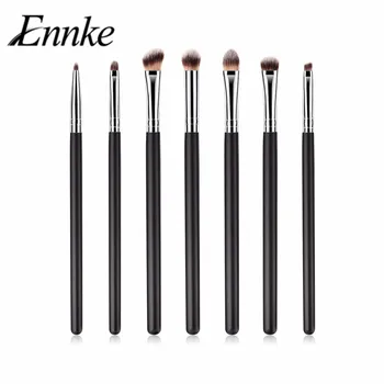 

7pcs Slim Silver Black Eye Makeup Brushes Eyeshadow Eyebrow Brush Concealer Sculpting Set Professional Makeup Beauty Tools