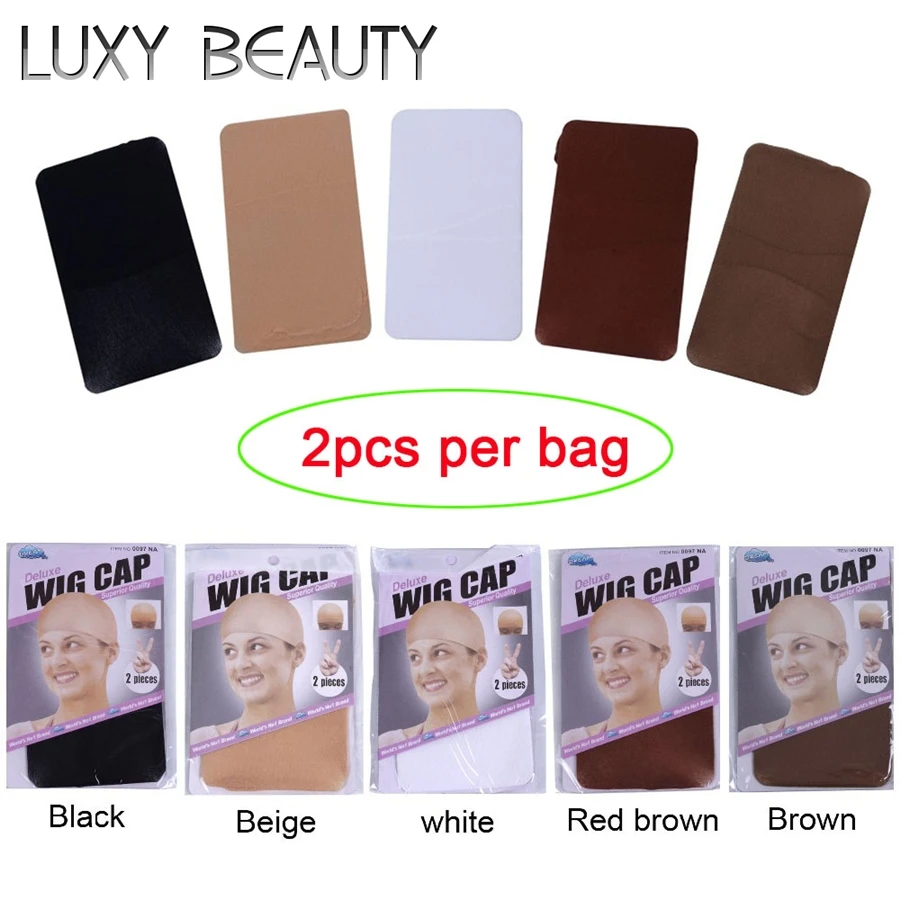 

LUXY BEAUTY 16pcs Lace Wig Cap Hair Net For Making Wigs Free Size Unisex Elastic Dome Cap Nylon