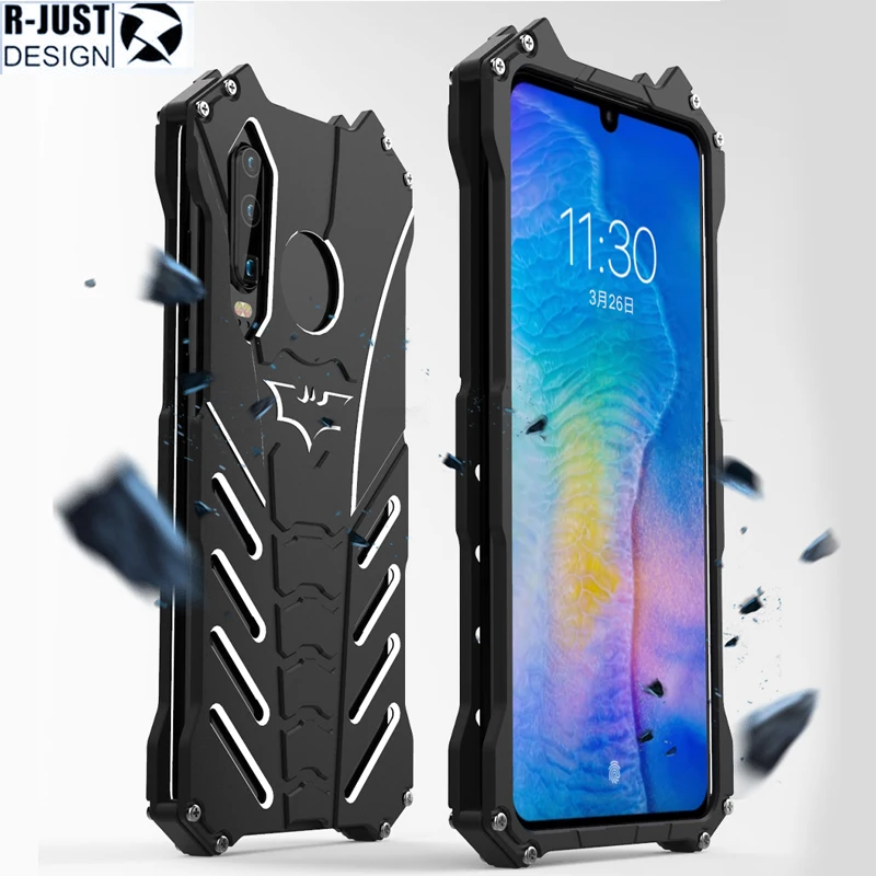 

R-JUST Heavy Dust Metal Armor Anodized Aluminum Case For Huawie P30 Pro / P30 Lite / Honor 20i Fundas Coque Housing Cover