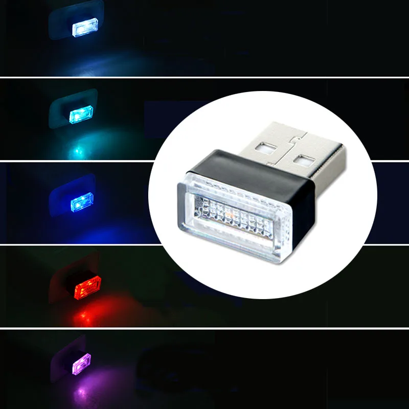 Светодиодный мини светильник 5 цветов В портативный гибкий USB для компьютера