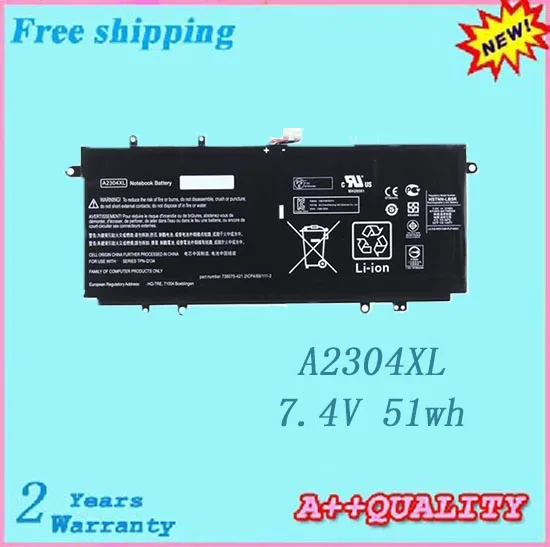 Горячая Распродажа Аккумулятор для ноутбука HP A2304XL TPN Q134 738392 005 011306 PLP14G01