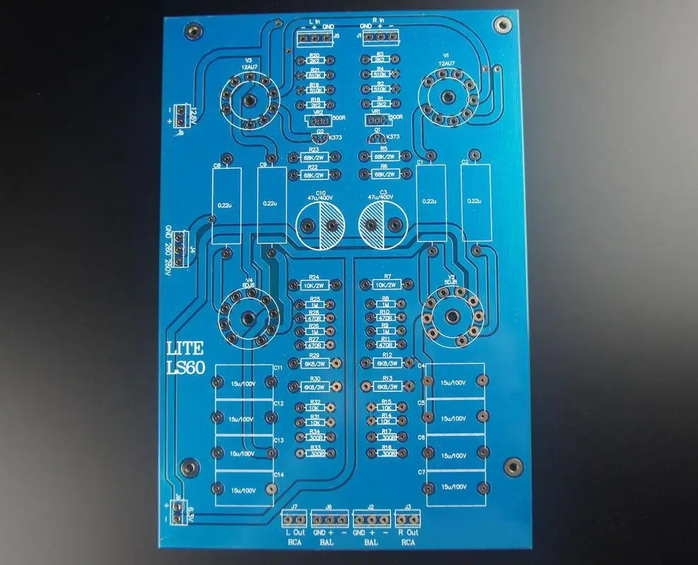 LITE LS60 PCB sepenuhnya seimbang tabung preamp papan