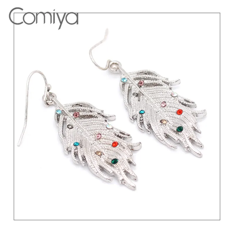 Comiya Dangle Earring Boucles D'oreilles Pendantes Femmes Fashion Crystal Zinc Alloy Vinage Links Long Earrings Charms | Украшения и