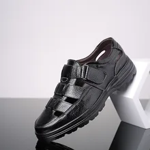 Классические мужские мягкие сандалии; удобная мужская летняя обувь; кожаные сандалии; Мужская дышащая повседневная обувь в римском стиле; большой размер 48