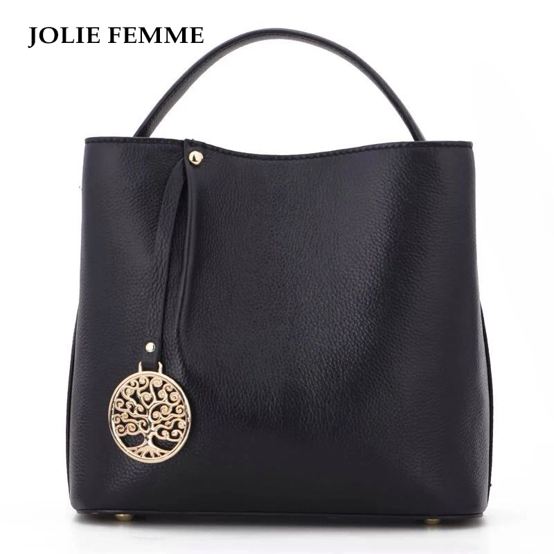 JOLIE FEMME Women Genuine Leather Messenger Bags Famous Brand Luxury Women Leather Designer High Quality Ladies Shoulder Bags