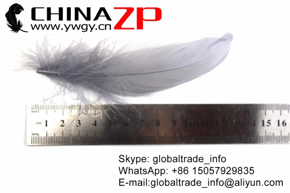 Grey Soft Goose Nageoires Feathers (10)