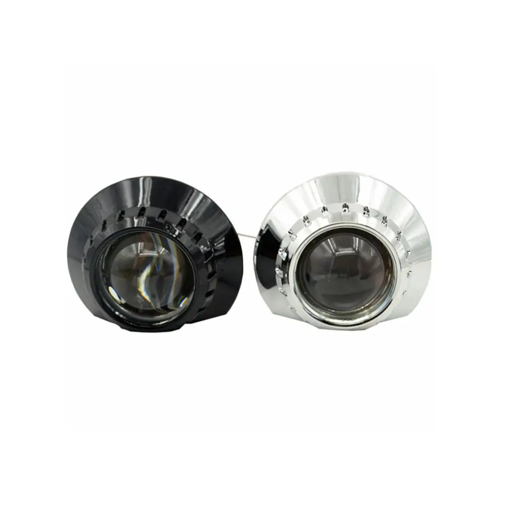 2.5inch bixenon HID car Projector lens 2Pcs with shrouds h1 xenon kit bulb headlight headlamp h4 h7 car assembly retrofit modify
