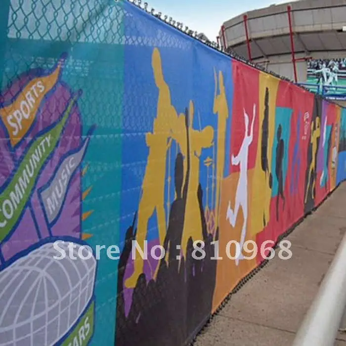 

Full color Printing high Quality 2X50CM roll Fencing PVC Mesh Banner banners, , rain resistant outdoor advertising banner