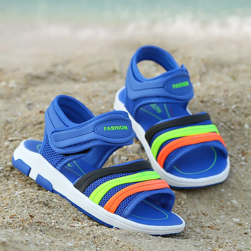 

ULKNN chid Summer new 6 children's Open toe sandals boys Breathable shoes 8 Kids big baby10 primary school students beach shoes