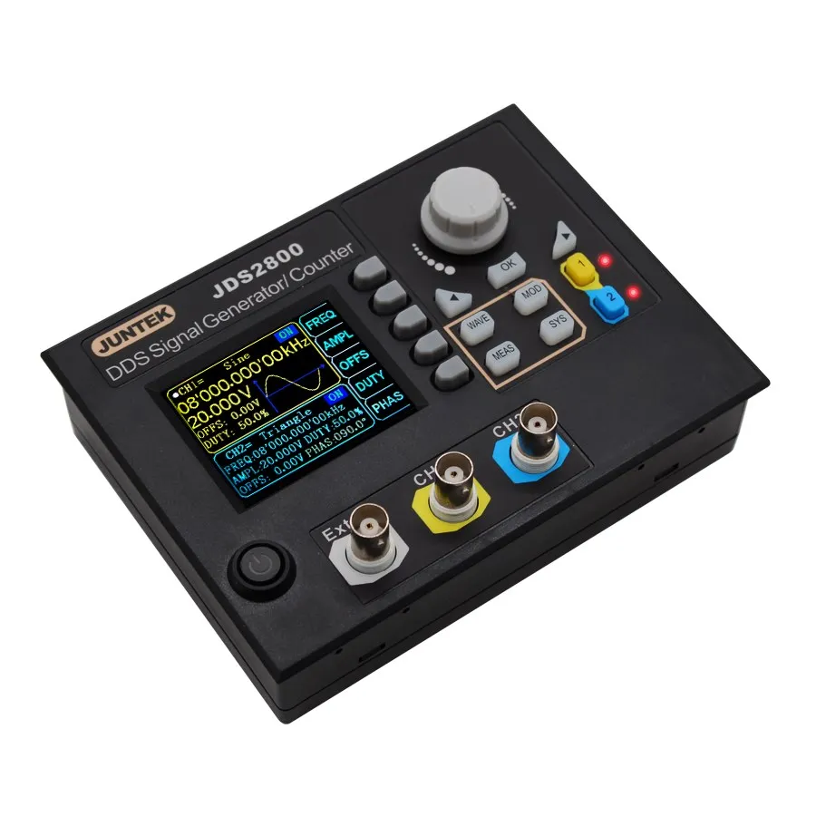 JUNTEK JDS2800-60M 60 МГц генератор сигналов цифровой контроль двухканальный DDS функция генератор сигналов частотомер произвольный