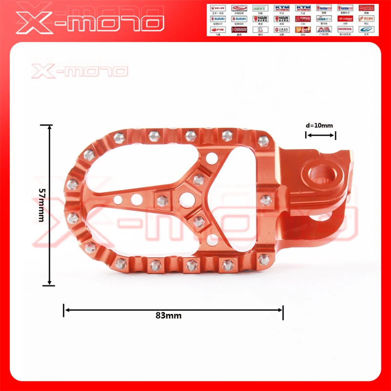 ЧПУ оранжевая заготовка MX Подножки подножки педали для KTM SX F EXC фотодетали