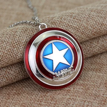 

Avengers Endgame Captain America Necklace Superhero Captain America Shield Necklaces Pandents Souvenirs Accessories Figure Toys