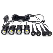 Наружный светодиодный светильник для сада, лужайки, 12 Вт, Ландшафтная лампа, водонепроницаемая, AC85-265V, DC12V, лампочка, теплый белый, зеленый, точечный светильник