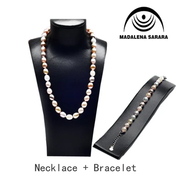 

MADALENA SARARA AA 8-9mm Freshwater Pearl Jewelry Set Necklace and Bracelet Colorful