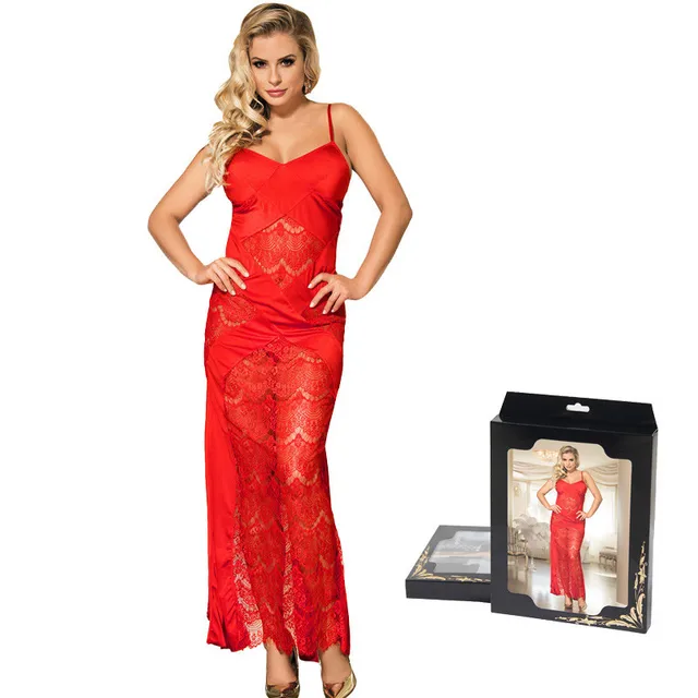 red nighty dress