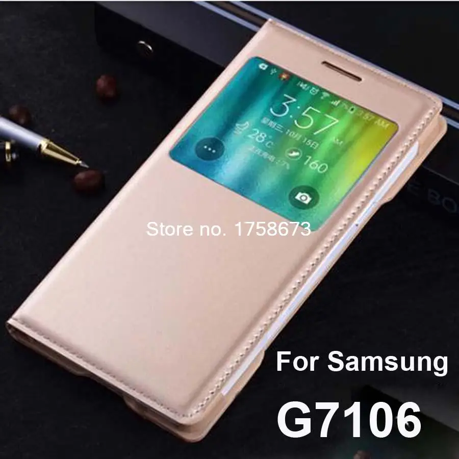 Бесплатная доставка чехол-книжка для galaxy grand 2 Dous G7102 G7105 G7106 G7108 G7109 с открытым окном