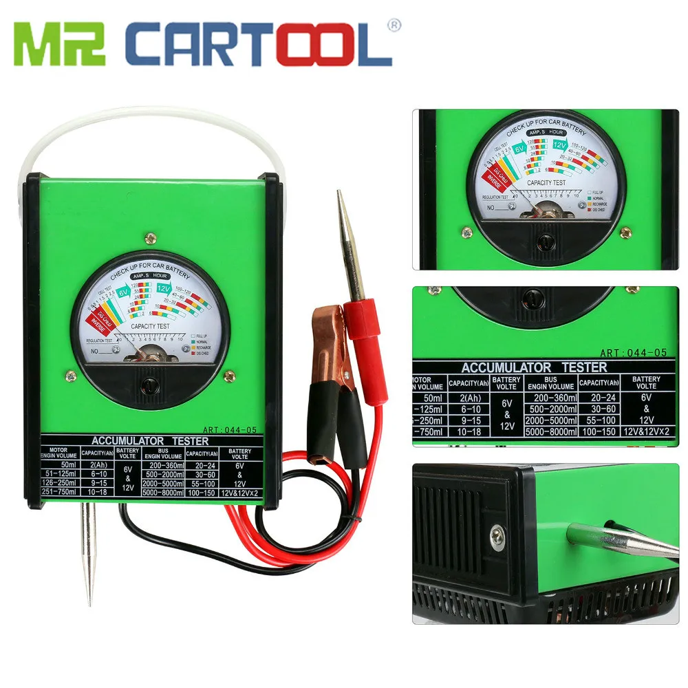 Mr Cartool автомобильный тестер батареи проверки нагрузки 6 в 12 В объем 2-150Amp