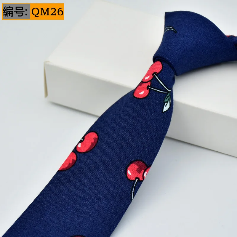 (50 шт./лот) 6 см 100% хлопок с цветочным принтом галстук неформальная модная мужская галстук 33 Цвета Свадебная вечеринка узкий галстук для