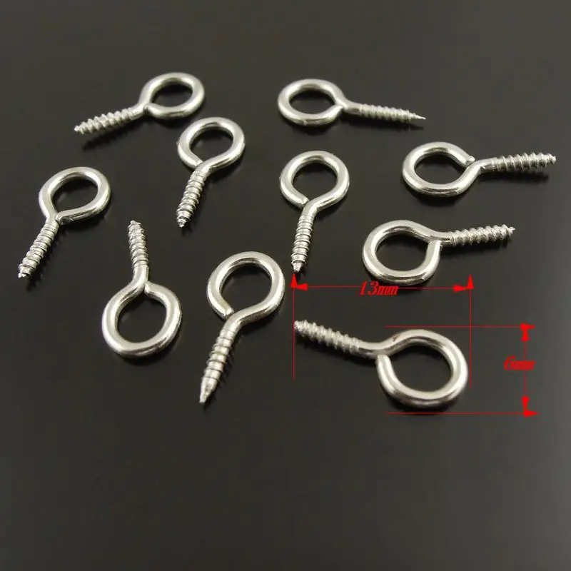Серебристые винтовые болты ювелирные изделия 800 шт.|jewelry findings|silver findingsfindings jewelry |