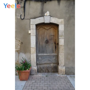 

Yeele Old Cement Wall Brick Road Door Plant Interior Photography Backgrounds Customized Photographic Backdrops for Photo Studio