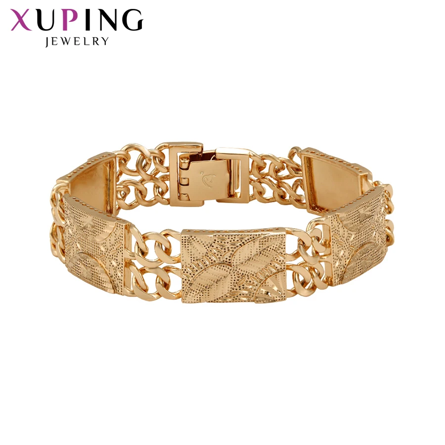 

Xuping Fashion Luxury Gold Color Plated Popular Design Bracelets Christmas Gifts for Man Women Jewelry S126.5-76053