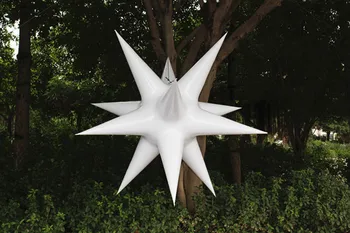 

Free shipping diameter 2m giant decoration satr with light, PVC inflatable led light star