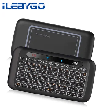 

3pcs/lot H20 Wireless Mini Keyboard Backlight Touchpad Air mouse IR Leaning Remote control For Andorid BOX Smart TV Windows