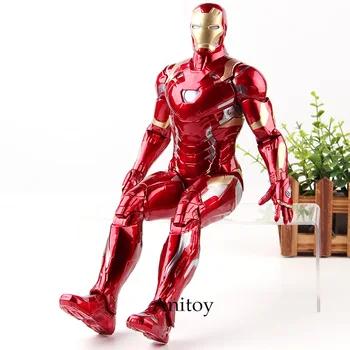

Captain American Civil War Marvel Legends Iron Man Action Figure Lighting PVC Collection Model Toys Gifts
