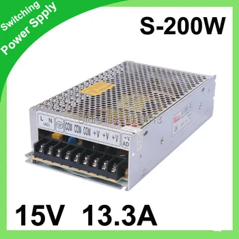 

15V 13.3A 200W Mini size LED Switching Power Supply Transformer 110V 220V AC to DC 5V output, for LED Strip light for CCTV