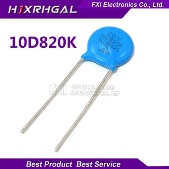 

10PCS 820K Piezoresistor 10D820K 82V Varistor Resistor
