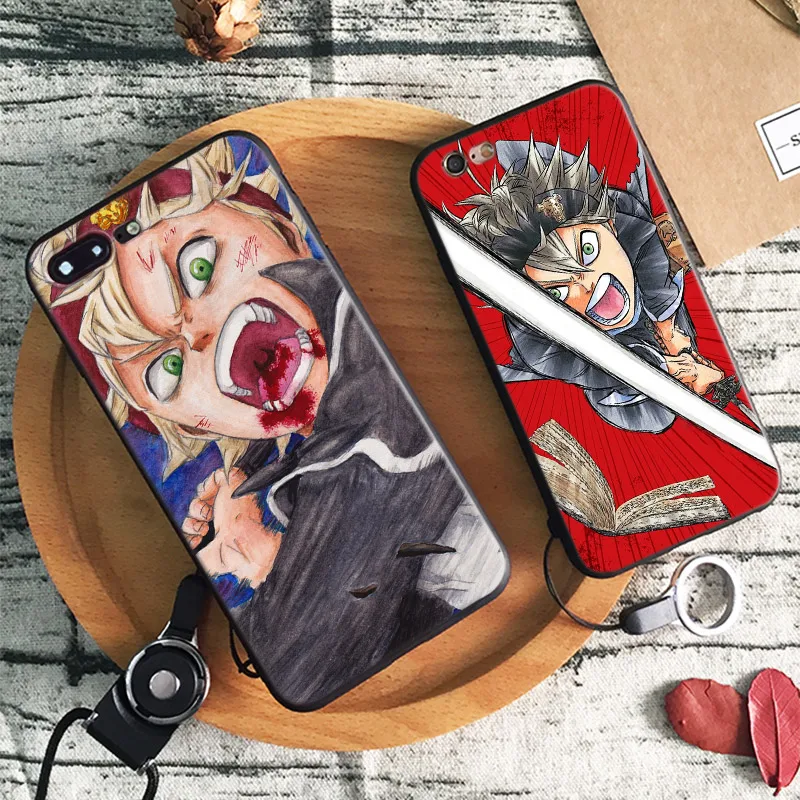 

Asta Black Clover Anime Soft Silicone Phone Case Cover Shell For Apple iPhone 6 6s 6Plus 6sPlus 7 8 7Plus 8Plus X