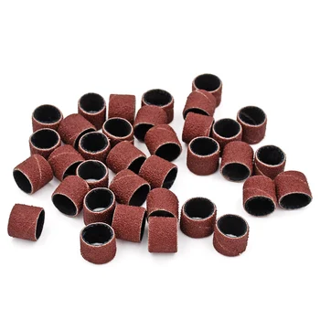 

50pcs 80# Drum Sanding with 3pcs Sanding Band Mandrels Rotary Tool Nail Drill Bits Abrasive Tools For Dremel Tools Accessory