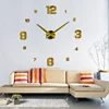 large wall clock watch 3d wall clocks de pared home decoration 3d wall stickers pecial  Living Room home decoration accessories 2