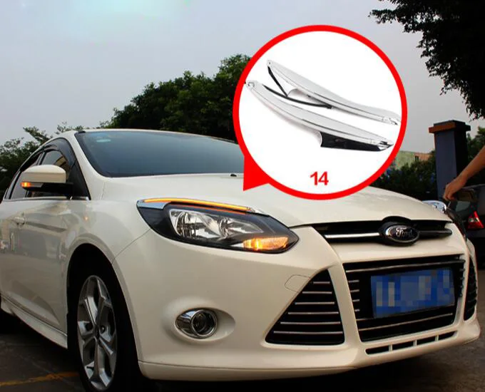 

one set car bumper light for Focus daytime Light Fusion car accessories 2012~2014y LED DRL headlight for Focus fog light