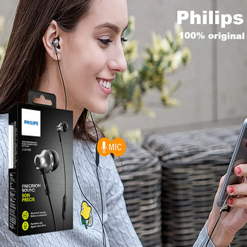 Philips оригинальная гарнитура SHE9105 с 3,5 мм наушниками-вкладышами многоцветной выбор для huawei xiaomi