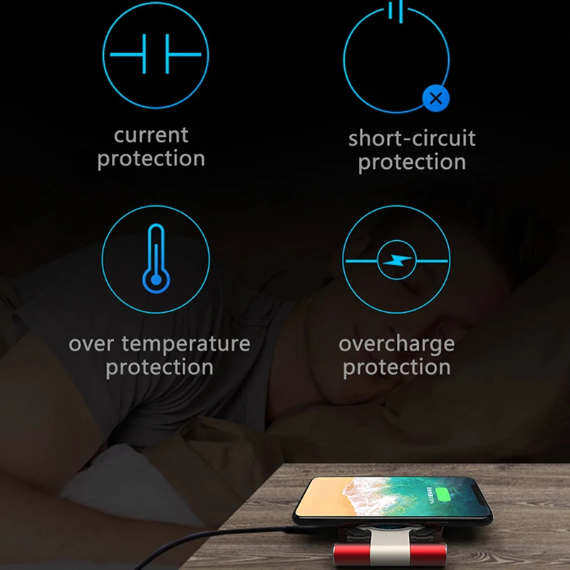 Быстрое беспроводное зарядное устройство Qi складной для Samsung S20 Ultra S8 S9 S10 Note 9 10 +