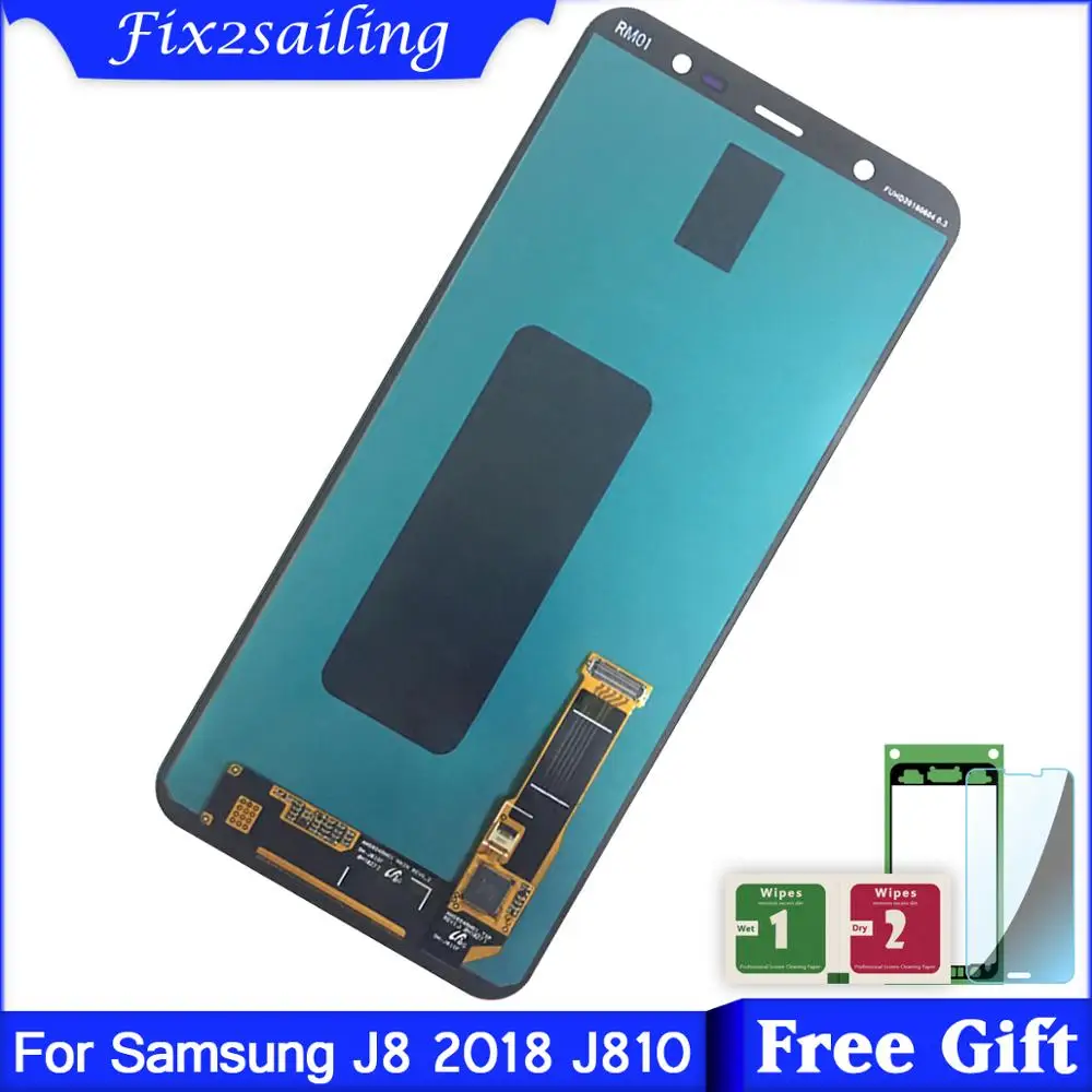Для Samsung Galaxy J8 2018 J810 ЖК-дисплей сенсорный экран дигитайзер сборка супер AMOLED