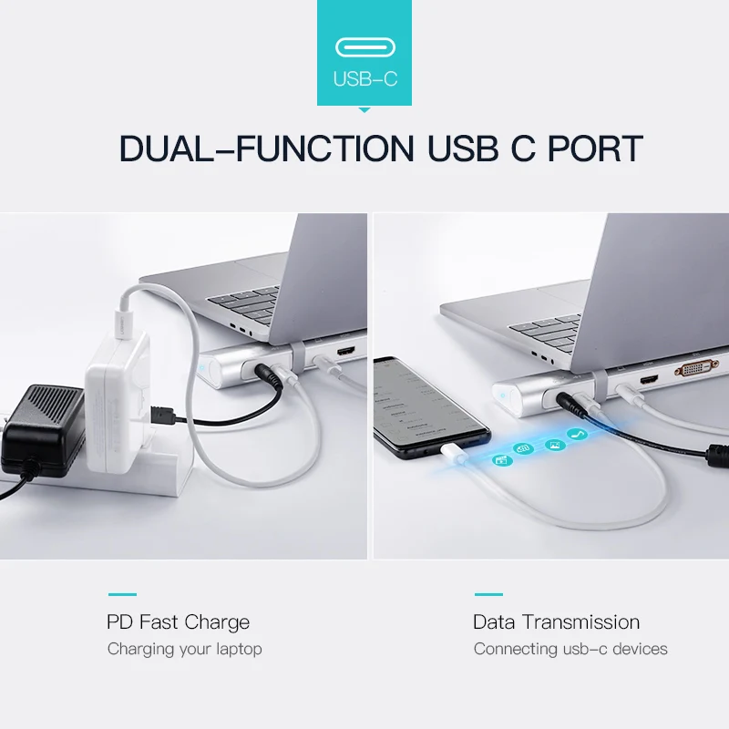 Pаспродажа Ugreen font b USB b font C концентратор док станция все в одном type C к Мульти font b USB b font 3,0 HDMI адаптер для MacBook Pro 13 Air font b USB b font C 3,1 разветвитель порт type C концентратор